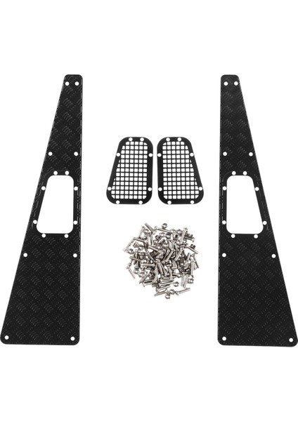 Takım, Metal Kaymaz Plaka Giriş Izgarası -4 Trx4 1/10 Rc Crawler Yükseltme Parçaları Aksesuarları, Siyah (Yurt Dışından)