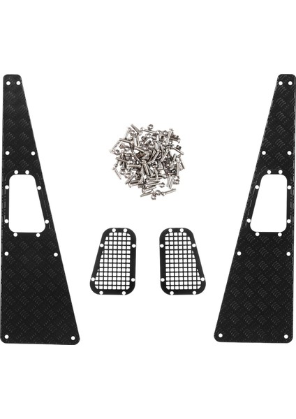 Takım, Metal Kaymaz Plaka Giriş Izgarası -4 Trx4 1/10 Rc Crawler Yükseltme Parçaları Aksesuarları, Siyah (Yurt Dışından)