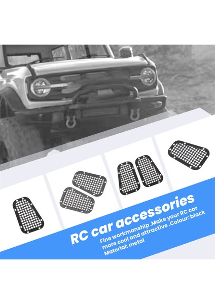 Takım, Metal Kaymaz Plaka Giriş Izgarası -4 Trx4 1/10 Rc Crawler Yükseltme Parçaları Aksesuarları, Siyah (Yurt Dışından)