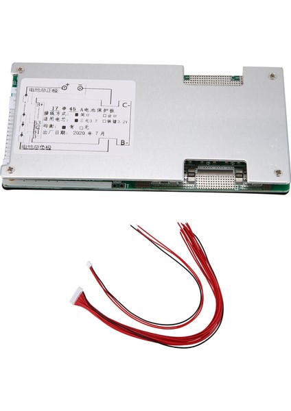 Koruma Panosu, 17S 60V 45A Koruma Panosu Li-Ion Lipolimer Ups Enerji Invertörü Pcb Dengeli E-Bisiklet Için, Gümüş (Yurt Dışından)