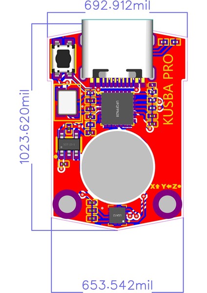 ADXL345 Ivmeölçer, Kusba Pro - Klipper Voron Veya Kendin Yap 3D Yazıcı İçinNozul USB Ivmeölçer Standart (V6) Boyutu, Siyah ve Gri (Yurt Dışından)