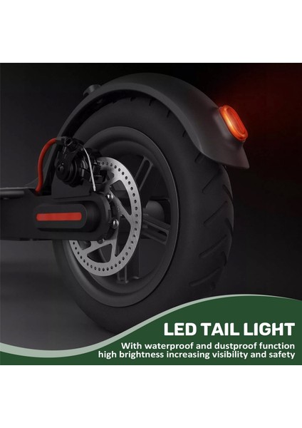Arka Çamurluk, Arka Çamurluk ve Braket Aksesuarı M365/M365 Pro Scooter Vidaları Vida Kapakları İçinStop Lambasıyla, Siyah (Yurt Dışından)