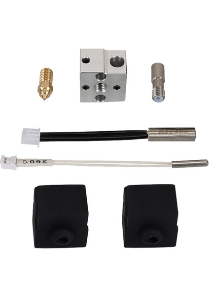 Hotend, 3 V3 Se Yükseltme Hotend + Silikon Kılıf Bimetal Isı Yalıtımı Alüminyum Alaşım Boğaz 3D Baskı J-, Siyah (Yurt Dışından)
