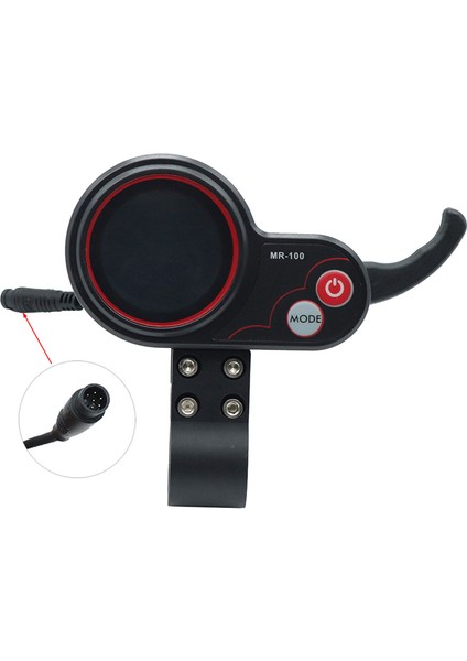 Metre, MR-100 LCD Ekran Metre Gösterge Paneli 6pin Elektrikli Scooter Aksesuarları Için, Siyah (Yurt Dışından)