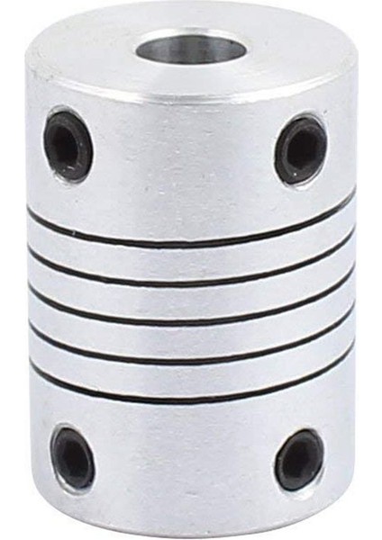 Kaplin, 6mm Ila 8mm Şaft Kaplini 25MM Uzunluk 18MM Çap Adım Motor Kaplini Alüminyum Alaşımlı Bağlantı Konnektörü 3D Yazıcı Cnc Makinesi Diy Kodlayıcı, Gümüş (Yurt Dışından)