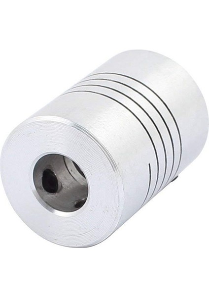 Kaplin, 6mm Ila 8mm Şaft Kaplini 25MM Uzunluk 18MM Çap Adım Motor Kaplini Alüminyum Alaşımlı Bağlantı Konnektörü 3D Yazıcı Cnc Makinesi Diy Kodlayıcı, Gümüş (Yurt Dışından)