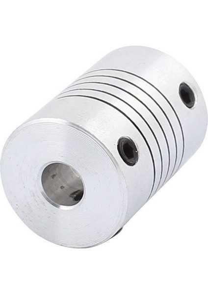 Kaplin, 6mm Ila 8mm Şaft Kaplini 25MM Uzunluk 18MM Çap Adım Motor Kaplini Alüminyum Alaşımlı Bağlantı Konnektörü 3D Yazıcı Cnc Makinesi Diy Kodlayıcı, Gümüş (Yurt Dışından)