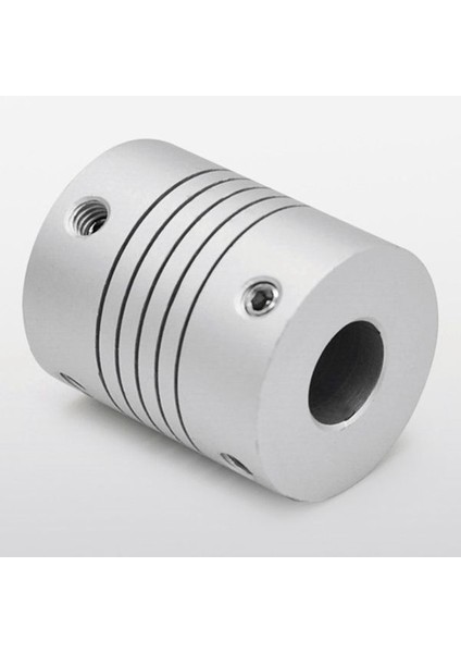 Kaplin, 6mm Ila 8mm Şaft Kaplini 25MM Uzunluk 18MM Çap Adım Motor Kaplini Alüminyum Alaşımlı Bağlantı Konnektörü 3D Yazıcı Cnc Makinesi Diy Kodlayıcı, Gümüş (Yurt Dışından)