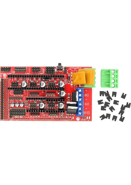 Yazıcı Kontrol Kartı Kiti, 3D Yazıcı Kontrol Kartı Kiti 2560 R3 Geliştirilmiş + Ramps 1.4 4988 Sürücü (Kırmızı) Isı Emici Ile, (Yurt Dışından) fiyatları