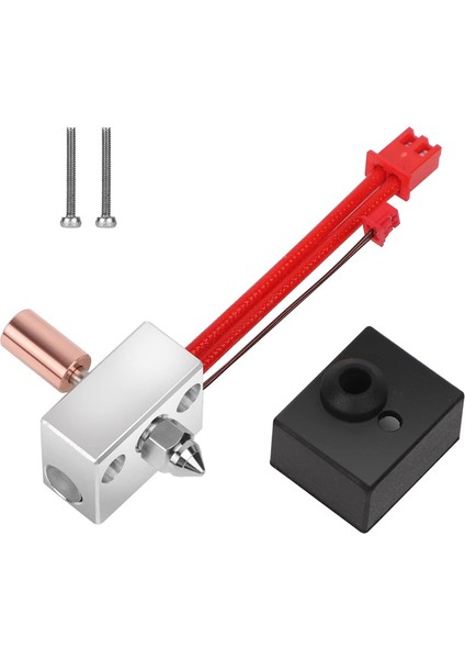 Isıtma Bloğu Kiti, S1 Spirit Isıtma Bloğu Kiti Hotend 24V 40W -3 -10 Akıllı Pro 3D Yazıcı Sprite Ekstruder C, Gümüş ve Kırmızı (Yurt Dışından)