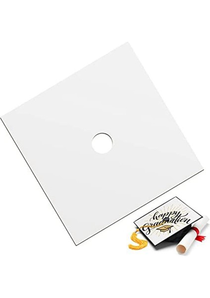 Mezuniyet Kepi Üstü,sublimasyon Boşlukları Mezuniyet Kepi Üstü Isı Transfer Plakası,mdf Yapıştırıcı Mezuniyet Şapka Süslemeleri Malzemeler İçin1,beyaz (Yurt Dışından)