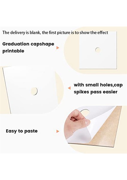 Mezuniyet Kepi Üstü,sublimasyon Boşlukları Mezuniyet Kepi Üstü Isı Transfer Plakası,mdf Yapıştırıcı Mezuniyet Şapka Süslemeleri Malzemeler İçin1,beyaz (Yurt Dışından) modelleri