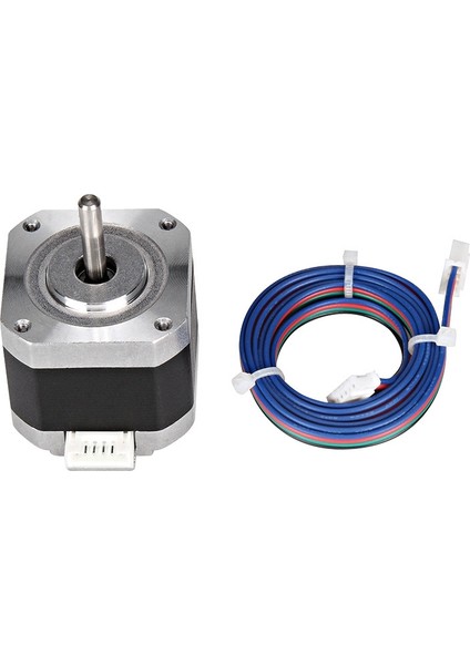 Adım Motoru, NEMA17 42 Adım Dc Motor 1.8 Derece 12V Yazıcı 3D ve Cnc İçinÇizgili, Gümüş ve Siyah (Yurt Dışından)