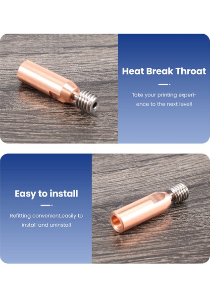 Isı Kesme Boğazı, Tüm Metal Bi-Metal CR10-CRAZY Isı Kesme Boğazı 3 V2 5 -10S Pro Hotend 3D Yazıcı Için, Bakır Rengi (Yurt Dışından) fiyatları