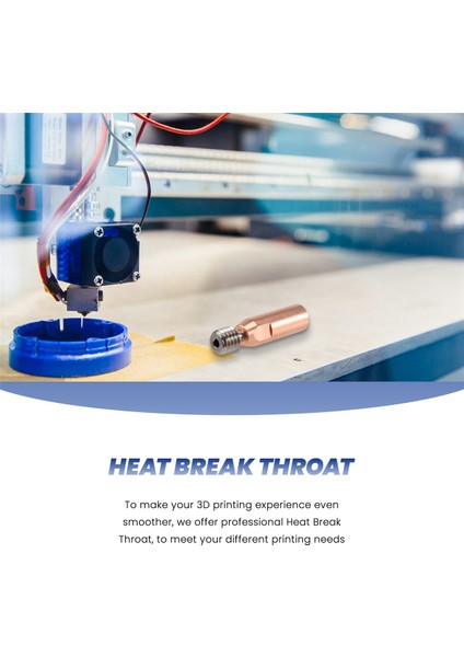 Isı Kesme Boğazı, Tüm Metal Bi-Metal CR10-CRAZY Isı Kesme Boğazı 3 V2 5 -10S Pro Hotend 3D Yazıcı Için, Bakır Rengi (Yurt Dışından) modelleri