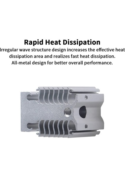 3D Yazıcı Aksesuarları, 3 V3 Se/ke Isı Emici Tüm Metal Isı Kesici Ekstruder İçinHotend Hızlı Dağılım, Gümüş (Yurt Dışından)