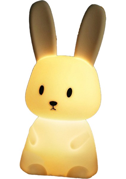 LED Gece Lambası, LED Gece Lambası Hayvan Karikatür Silikon Lamba Kısılabilir USB Çocuk Uyku Doğum Günü si, Beyaz (Yurt Dışından)