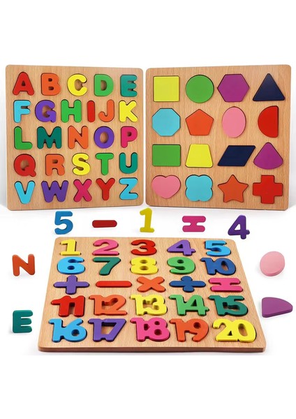 Montessori Ahşap Bulmacalar El Tutma Tahtaları Sayı Alfabe Şekil Hayvanlar Eşleşen Bebek Ahşap Bulmaca Oyunları 1-2 Yaş Çocuklar Için Oyuncaklar (Yurt Dışından) modelleri