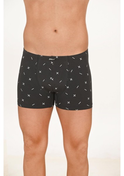 Erkek 5'li Paket Pamuklu Likralı Modal Desenli Boxer | 11113