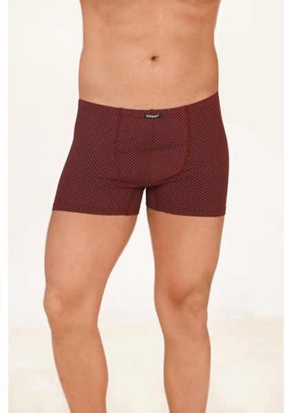 Erkek 5'li Paket Pamuklu Likralı Modal Desenli Boxer | 11113