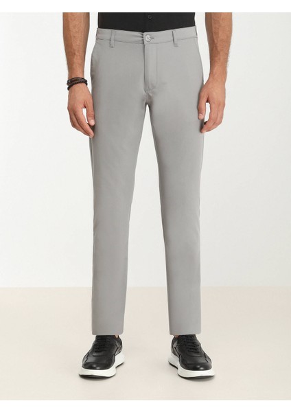 Gri Dokuma Slim Fit Casual Pantolon fiyatları