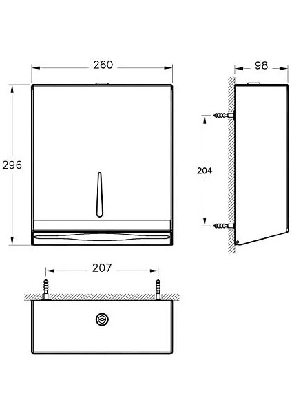 Arkitekta A44351 Kağıt Dispenseri, Krom