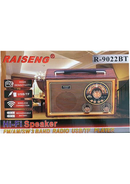 Raıseng R-9022B Retro Klasik Model Bluetooth Hoparlör - Speaker modelleri