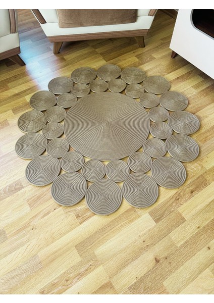 El Örmesi Yıkanabilir Çift Taraflı Oturma Odası Salon Mutfak Halısı Jüt Hasır Yolluk Halı Kilim modelleri