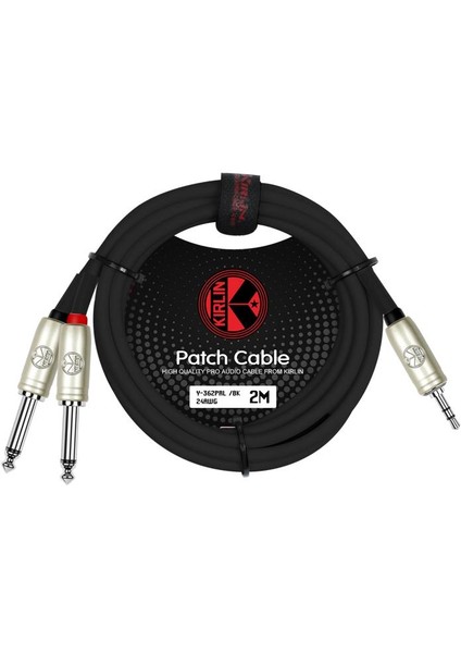 Cable Y-362PRL 2MT BK Kablo 3.5 mm - 2x 1/4 Mono Jak