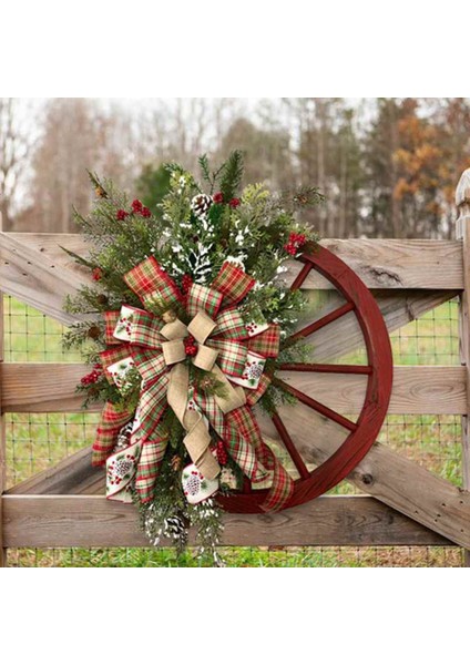 Noel Kış Çelenk Kapı Kolye Çiftlik Evi Taşıma Tekerleği Noel Süs Çelenk Noel Çam Kozalağı Çelenk (40 Cm) (Yurt Dışından) modelleri