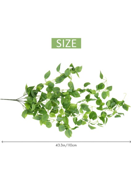 2-Pack Yapay Asılı Bitkiler 3.6ft Sahte Sarmaşık Bitkiler Sahte Asılı Bitkiler Sahte Düğün Dekorasyon Için Yeşil Yapraklar (Yurt Dışından)