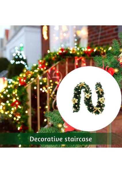 9 Feet Garland Noel Süslemeleri Ön Kapı Için Meyveler ve Çam Kozalakları ile Yapay Çelenk Yeşil + Kırmızı (Yurt Dışından) fırsatları