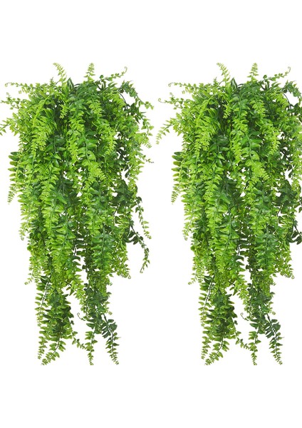 4 Adet Yapay Bitkiler Sarmaşıklar Boston Fern Farsça Rattan Yeşillik Sahte Eğrelti Otları Sarmaşık Duvar Asılı Sepet Süslemeleri (Yurt Dışından)