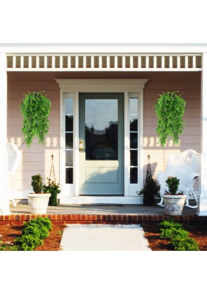 4 Adet Yapay Bitkiler Sarmaşıklar Boston Fern Farsça Rattan Yeşillik Sahte Eğrelti Otları Sarmaşık Duvar Asılı Sepet Süslemeleri (Yurt Dışından)
