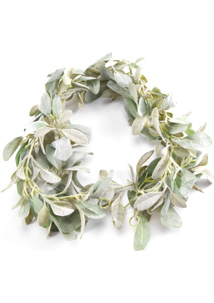 6,7 Ft Kuzu Kulak Çelengi Yapay - Etli Çelenk - Sonbahar Okaliptüs Çelenk - Yaprak Manto Çelenk (Yurt Dışından)