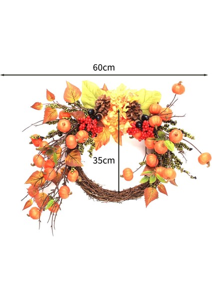 Sonbahar Dekor Sonbahar Çelenk Ön Kapı Için Kabak Meyveleri Sonbahar Şükran Günü Hasat Çiftlik Evi Için Çelenk Süslemeleri (Yurt Dışından) fiyatları