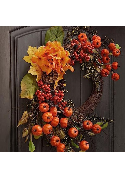 Sonbahar Dekor Sonbahar Çelenk Ön Kapı Için Kabak Meyveleri Sonbahar Şükran Günü Hasat Çiftlik Evi Için Çelenk Süslemeleri (Yurt Dışından) fırsatları