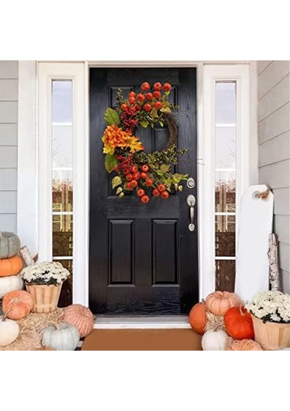 Sonbahar Dekor Sonbahar Çelenk Ön Kapı Için Kabak Meyveleri Sonbahar Şükran Günü Hasat Çiftlik Evi Için Çelenk Süslemeleri (Yurt Dışından) indirimleri