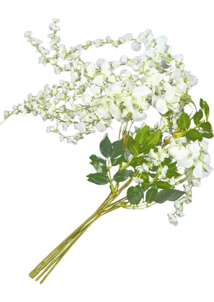 Yapay Ipek Wisteria Vine Ratta Ipek Asılı Çiçek Düğün Dekor, 6 Parça, (Beyaz) (Yurt Dışından)