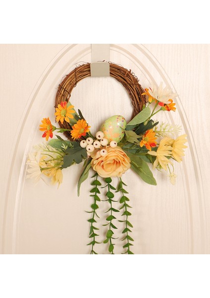 Paskalya Çelengi Ev Yapay Çiçek Yüzük Dekorasyon Çelenk Bahar Festivali Süsleri Ön Kapı Bahçe Duvarı Için Hediyeler (Yurt Dışından) modelleri