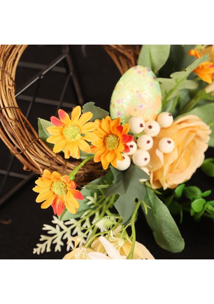 Paskalya Çelengi Ev Yapay Çiçek Yüzük Dekorasyon Çelenk Bahar Festivali Süsleri Ön Kapı Bahçe Duvarı Için Hediyeler (Yurt Dışından) indirimleri