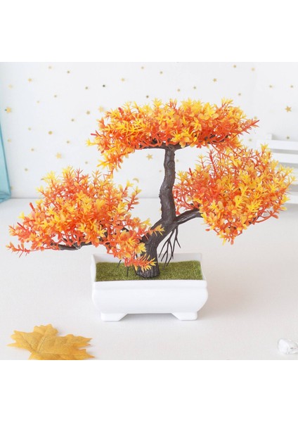 Yapay Bitkiler Bonsai Küçük Ağaç Saksı Sahte Bitki Çiçekleri Saksı Sahte Bonsai Ev Odası Masa Otel Bahçe Dekor E (Yurt Dışından)