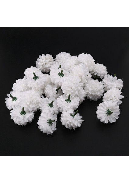 30 Adet Karanfil Zanaat Yapay Çiçek Ipek Küresel Kafaları Düğün Dekor Beyaz (Yurt Dışından) fiyatları