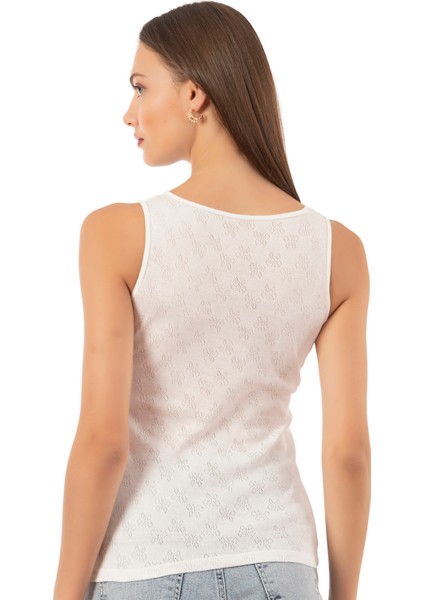 20584 Kadın Ribana Pamuklu Dantelli Transferli Kalın Askılı Atlet fiyatları