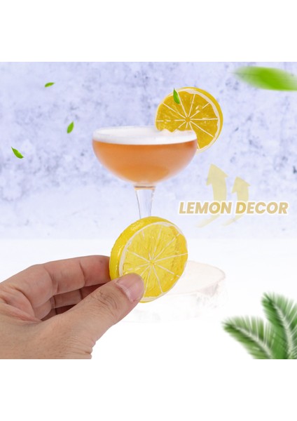Yapay Limon Dilimleri Blokları: 30 Adet Sahte Limon Dilimleri ve 20 Adet Limon Blokları Gerçekçi Meyve Limon Süslemeleri (Yurt Dışından)