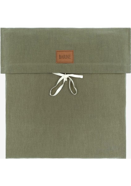 Frill Keten Çift Kişilik Nevresim Haki 200 x 220