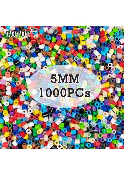 5mm 1000 Adet Demir Boncuklar Çocuklar Için Piksel Sanat Hama Boncukları Demir Sigorta Boncukları Diy Bulmacalar Yüksek Kaliteli Hediye Çocuk Oyuncağı (Yurt Dışından)