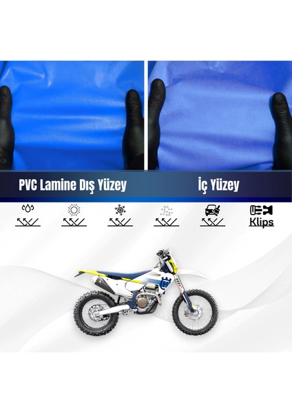Husqvarna Fe 250 Motosiklet Brandası Su Geçirmez Branda Mavi Branda Motor Branda