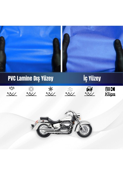 Honda Vt 750 C Shadow Motosiklet Brandası Su Geçirmez Branda Mavi Branda Motor Branda