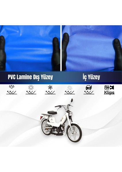 Peugeot Motosiklet Brandası Su Geçirmez Branda Mavi Branda Motor Branda